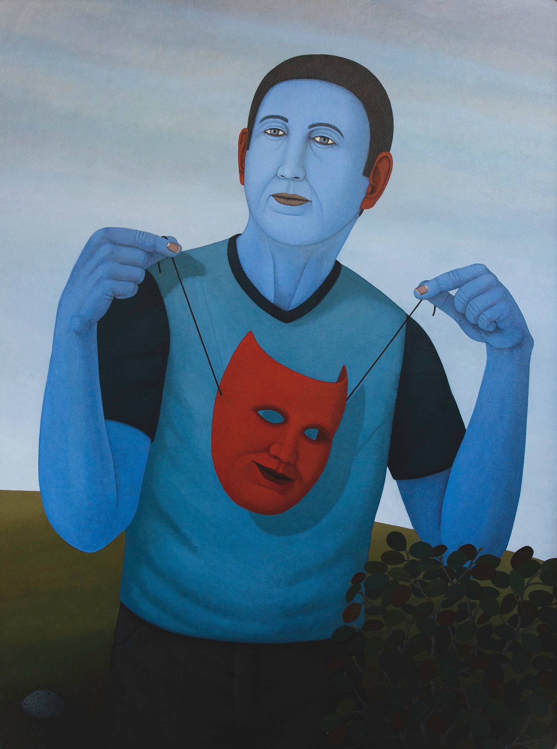 Blue Man with Red Ears by David Airhart